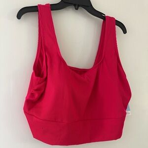 Lands' End Women's Vibrant Pink Ribbed One Piece